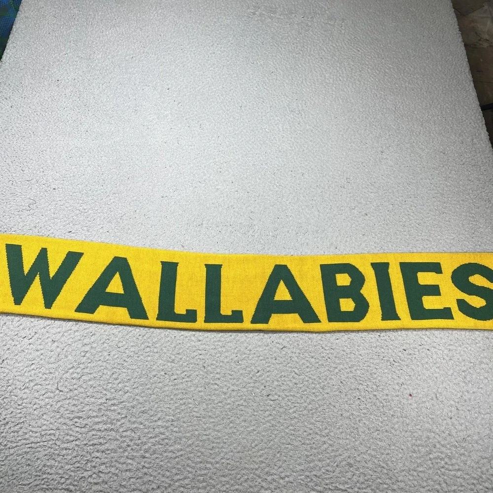 Australia Wallabies Scarf Mens One Size‎ Gold Rugby Union Asics Supporter